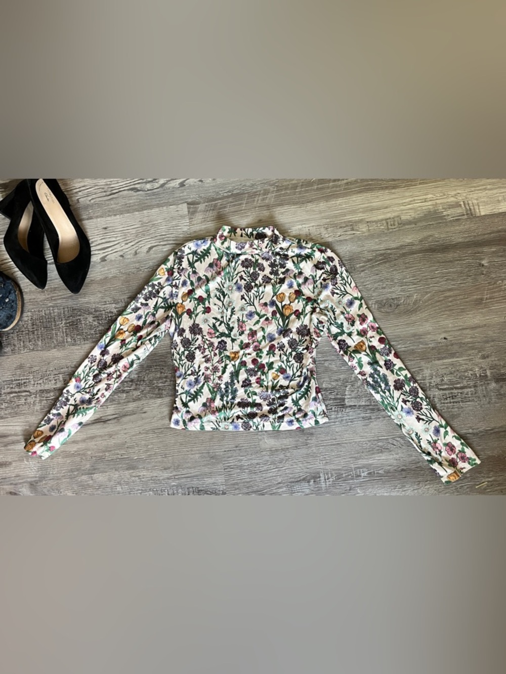 Floral Mock Neck top